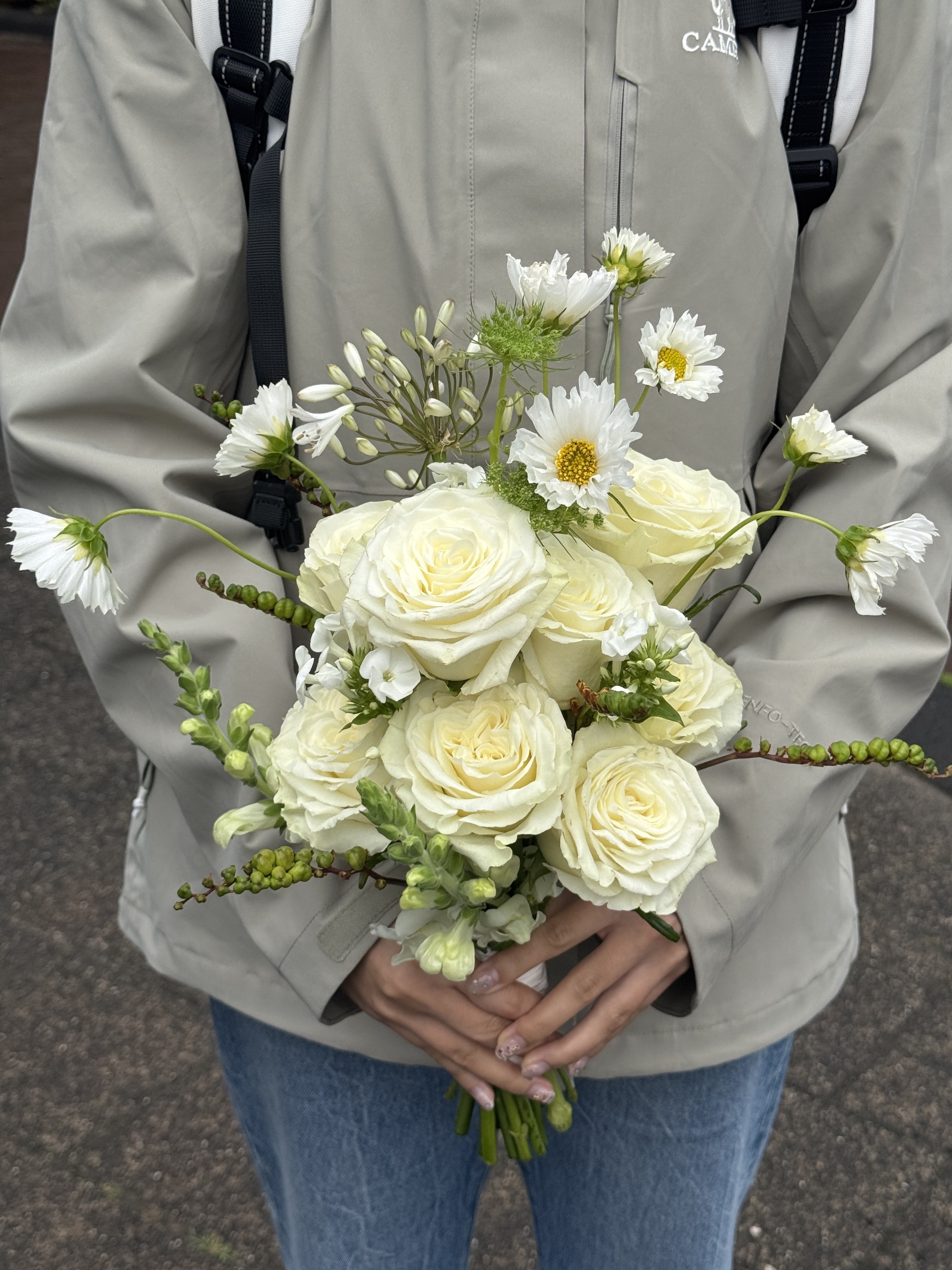 Floral arrangement styled for a celebration
